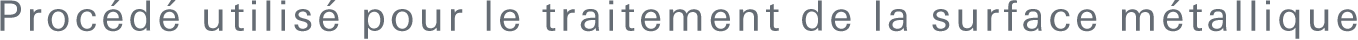 Procédé utilisé pour le traitement de la surface métallique